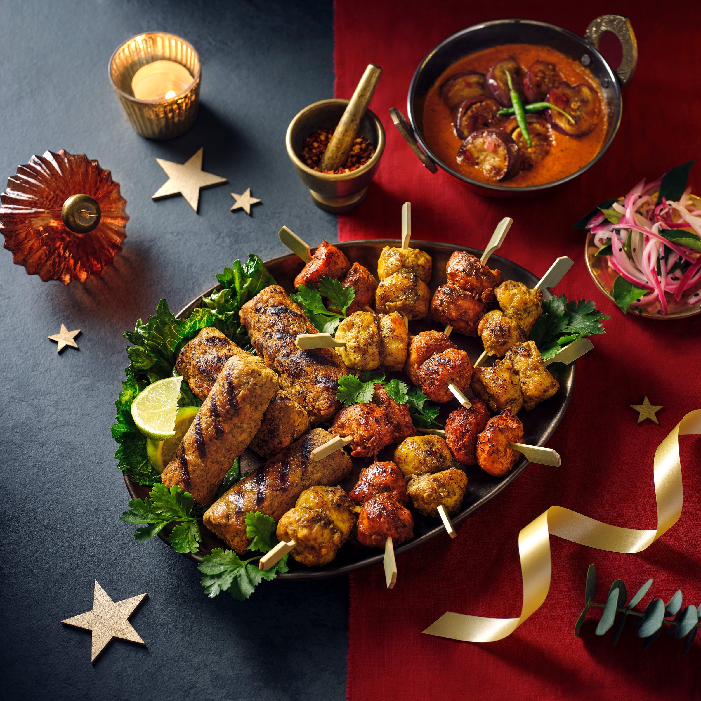 Shicken vegan plant based kebab skewers