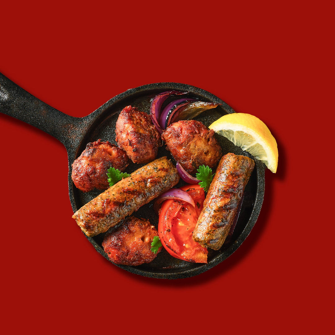 Shicken vegan plant based kebab skewers