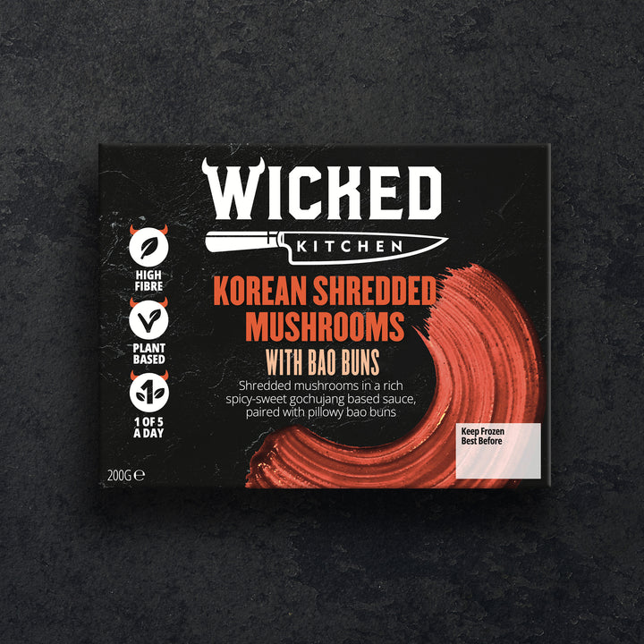 WICKED KITCHEN | Korean Shredded Mushrooms with Bao Buns | 200g